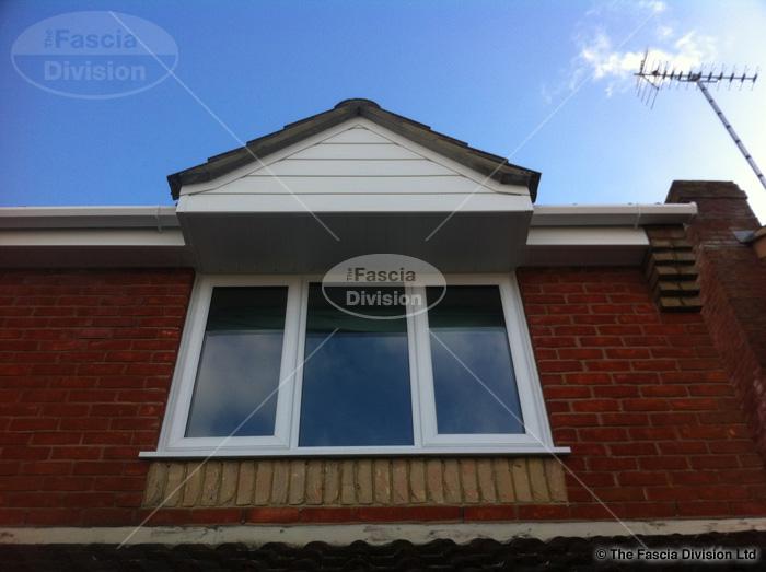 white square gutter white fascia board