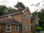 UPVC brown gutters, white bargeboard, white plain soffits