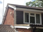White UPVC fascias and soffits, black squareline guttering