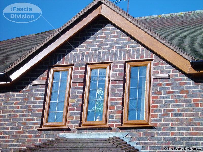 UPVC Light Oak Bargeboard Trim