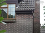 UPVC rosewood cladding, rosewood fascias and soffits, brown square guttering Southampton