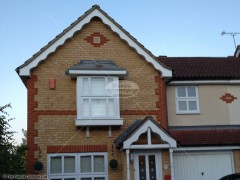 decorative bargeboard in white UPVC
