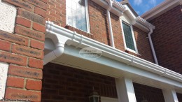 White fascia and soffit, White guttering Havant, Hampshire