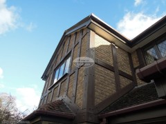 Replacement Mock Tudor Beams with UPVC fascia, soffit and guttering Southampton