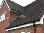 White soffit fascia, Black guttering