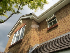 White fascia soffit square guttering Hedge End
