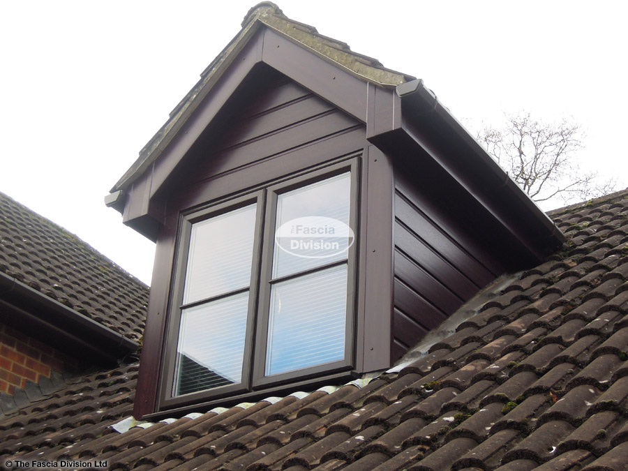 Rosewood cladding on dorma window