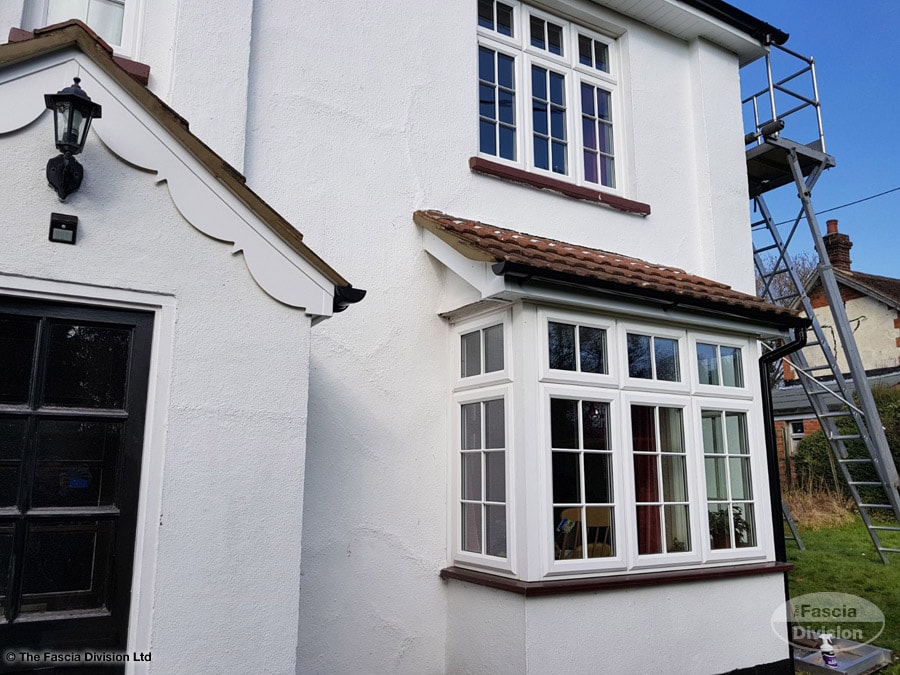 After installation of new UPVC fascias and soffits with decorative fascia