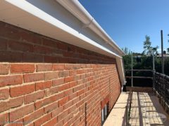 PVC white fascia, soffit and guttering installation