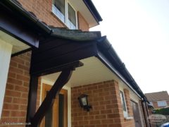 Rosewood fascia and cladding with white soffit