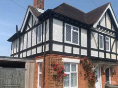 Semi-detached house showing before we install new Mock Tudor