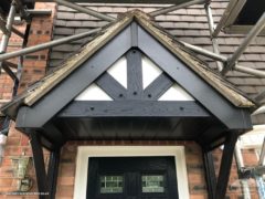 Black mock Tudor beams and black fascia