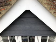 composite cladding with white fascias and soffits