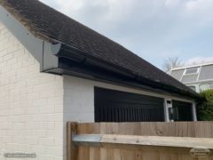 ew black fascias soffits guttering on a garage