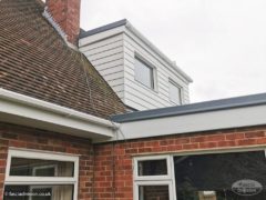 New white cladding and fascias, soffits and guttering