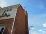 White fascia and soffit installation