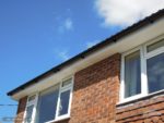 White UPVC flat soffit installation