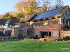 Anthracite UPVC fascia and soffits with led down lighters