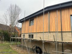 Durasid cladding with anthracite guttering, fascias and soffits