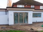 bespoke colour fascia and soffit on extension