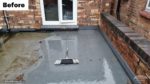 Before flat roof rebuild