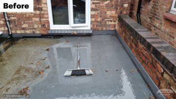 Before flat roof rebuild