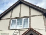 During installation of new mock Tudor boards on gable end