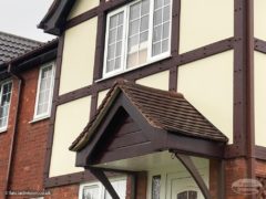 UPVC rosewood fascia and cladding on a porch