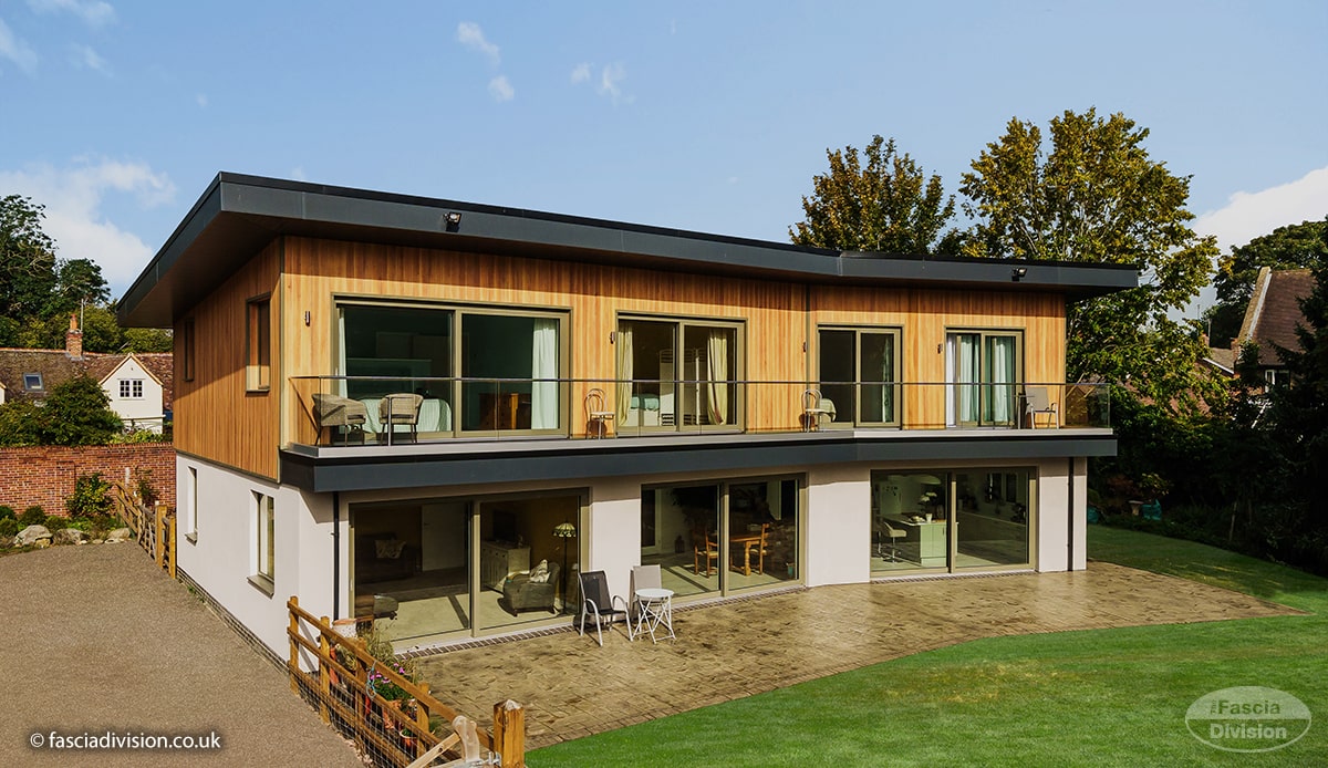 Red cedar Durasid cladding installation by The Fascia Division