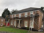 Installing new fascia, soffit guttering using our access equipment