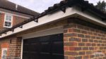 Before installation of fascias and soffits on the garage