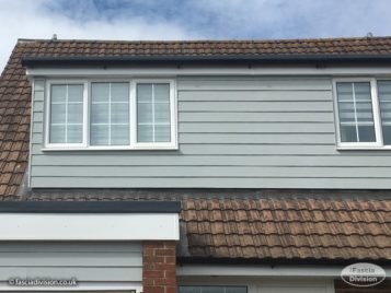 Hardie Plank cladding on dormer window in Clanfield