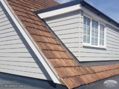 New Hardie Plank cladding on a dormer and gable end