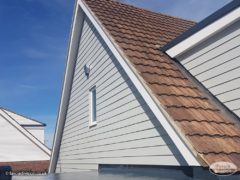 New Hardie Plank cladding on gable end