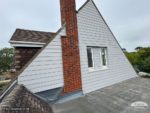 Hardie plank cladding on gable end in Hayling Island
