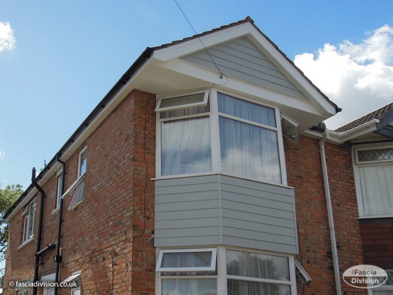 white fascias and soffits on semi-detached house