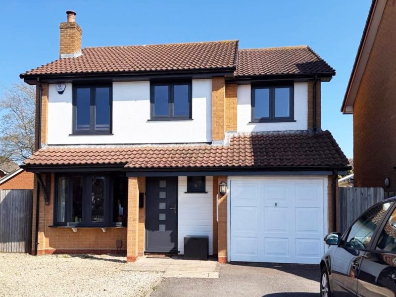 detached house after new fascia, soffits guttering and windows