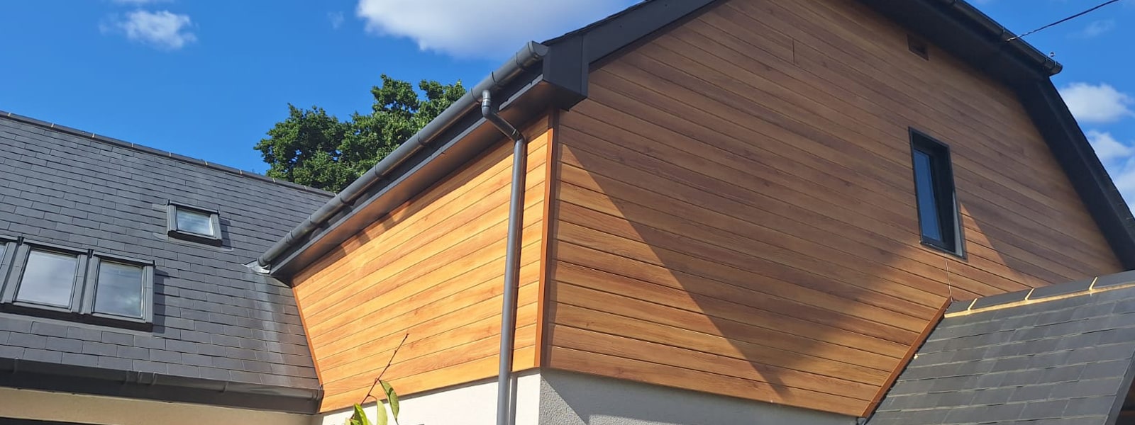 Anthracite fascia, soffits and guttering with composite cladding southampton