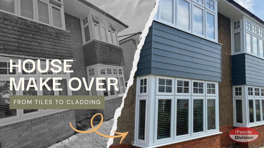 Before and after Hanging Tile Removal and Exterior Cladding Installation installation in Bournemouth