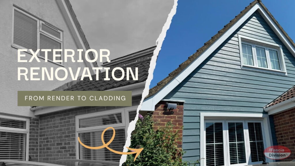 Before and after Hanging Tile Removal and Exterior Cladding Installation installation in Quidhampton, Wiltshire